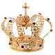 Corona stile imperiale croce e gemme per statue diam. 10 cm s1