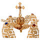 Corona stile imperiale croce e gemme per statue diam. 10 cm s2