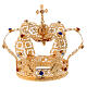 Corona stile imperiale croce e gemme per statue diam. 10 cm s3