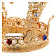 Corona stile imperiale croce e gemme per statue diam. 10 cm s4