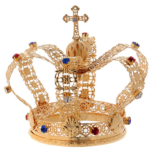 Korona styl cesarski krzyż i klejnoty do figur średnica 10 cm 5