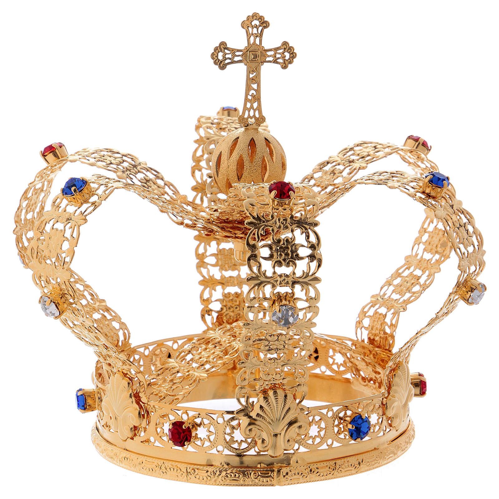 Imperial style crown cross and gems for statues 4 in | online sales on ...