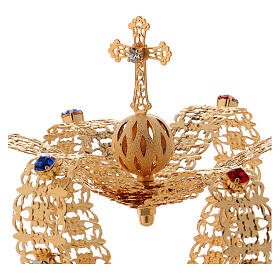 Imperial style crown cross and gems for statues 4 in diameter s1