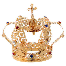 Imperial style crown cross and gems for statues 4 in diameter s4
