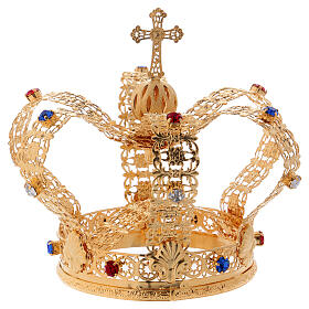 Imperial style crown cross and gems for statues 4 in diameter s6