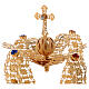 Imperial style crown cross and gems for statues 4 in diameter