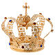 Imperial style crown cross and gems for statues 4 in diameter s2