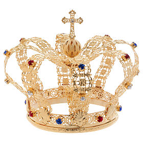 Imperial crown with cross and gems, 12 cm diameter