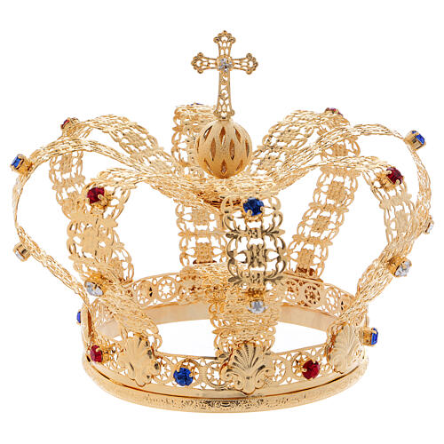 Imperial crown with cross and gems, 12 cm diameter 1