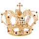 Corona imperial cruz y gemas diám. 12 cm s1
