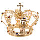 Corona imperial cruz y gemas diám. 12 cm s5
