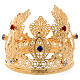 Ducal crown for religious statues, gems, 10 cm diameter s1