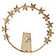 Virgin's halo with stars, gold plated brass, 8 cm s3