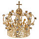 Corona Virgen cruz y gemas 4 cm s3