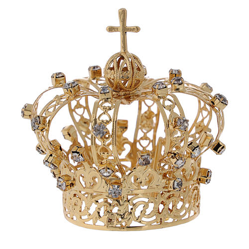 Corona Madonna croce e gemme 4 cm 1