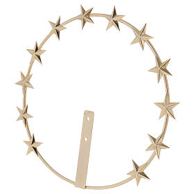 Aureola Virgen estrellas latón dorado 20 cm s3