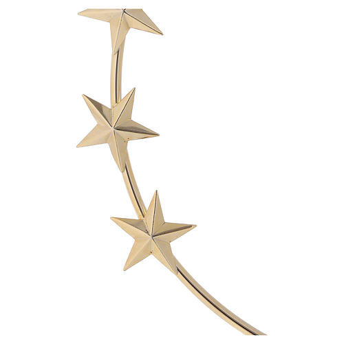 Aureola Virgen estrellas latón dorado 20 cm 2