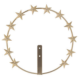 Star halo for Mary in golden brass 20 cm