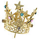 Corona per Madonna ottone dorato 3 cm s3
