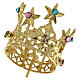 Corona per Madonna ottone dorato 3 cm s4
