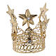 Coroa para Nossa Senhora latão dourado 3 cm s1