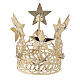 Crown for Mary statue in golden brass 3 cm s3