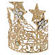 Our Lady's crown with stars, gold plated brass, 5 cm s2
