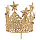 Our Lady's crown with stars, gold plated brass, 5 cm s1