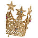Corona con estrellas para Virgen latón dorado 5 cm s3