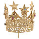 Coroa com estrelas para Nossa Senhora latão dourado 5 cm s4
