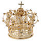 Couronne royale pour Vierge laiton doré 8 cm s4