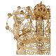 Corona regale per Madonna ottone dorato 8 cm s3