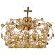 Coroa real para Nossa Senhora latão dourado 8 cm s2