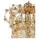 Coroa real para Nossa Senhora latão dourado 8 cm s3