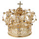 Coroa real para Nossa Senhora latão dourado 8 cm s4