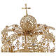 Corona real para Virgen latón dorado 12 cm s2