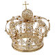 Corona real para Virgen latón dorado 12 cm s4