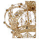 Corona regale per Madonna ottone dorato 12 cm s3