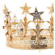 Krone für Heilige aus vergoldetem Messing, 14 cm s2