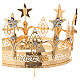 Krone für Heilige aus vergoldetem Messing, 14 cm s3