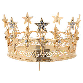 Crown for Saints, gold plated brass, 14 cm