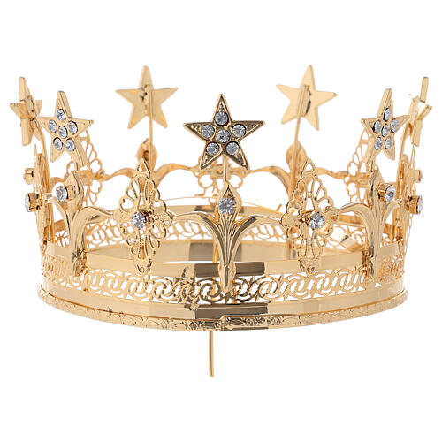 Golden Brass Crown For Saints 14 cm 1