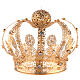 Corona Latón dorado para Santo con gemas blancas 18 cm s4