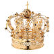 Corona Virgen latón dorado diám 9 cm s3