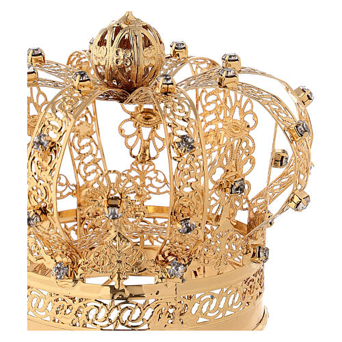 Corona Madonna ottone dorato diam 9 cm 2