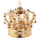 Corona Madonna ottone dorato diam 9 cm s1
