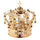 Coroa para imagem de Nossa Senhora latão dourado diâmetro 9 cm s1