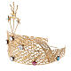 Diadem aus Messing mit goldener Filigranarbeit und Strasssteinen s3