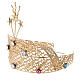 Diadem of filigree of gold plated brass and rhinestones s3