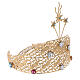 Diadem of filigree of gold plated brass and rhinestones s5